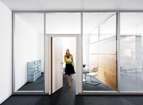 Fire rated glass partitions